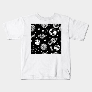 Seamless pattern with space elements Kids T-Shirt